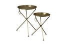 Beistelltisch-Set v. 2 Rund Tray Gold-My Dutch Living Room-My Dutch Living Room GmbH