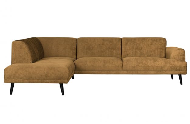 Brush Ecksofa links Samt Ocker - VT Wonen