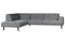 Brush Ecksofa links Samt Schiefergrau - VT Wonen