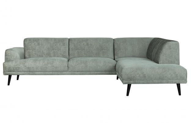 Brush Ecksofa Rechts Samt Grün - VT Wonen