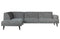 Brush Ecksofa links Samt Schiefergrau - VT Wonen