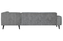 Brush Ecksofa rechts Samt Schiefergrau - vt Wonen