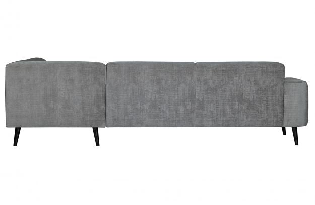 Brush Ecksofa rechts Samt Schiefergrau - vt Wonen