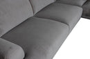 Brush Ecksofa rechts Samt Schiefergrau - vt Wonen