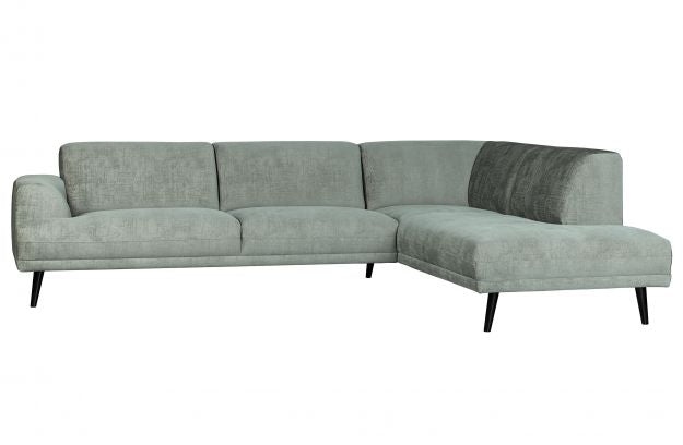 Brush Ecksofa Rechts Samt Grün - VT Wonen