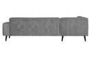 Brush Ecksofa links Samt Schiefergrau - VT Wonen