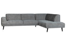 Brush Ecksofa rechts Samt Schiefergrau - vt Wonen