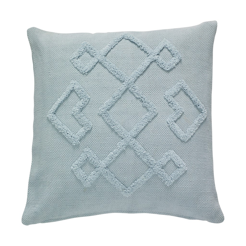 Kissen Baumwolle hellblau 50x50cm-Hübsch-My Dutch Living Room GmbH