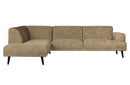 Brush Ecksofa links Samt Champagne - VT Wonen
