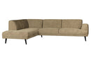 Brush Ecksofa links Samt Champagne - VT Wonen