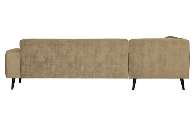 Brush Ecksofa links Samt Champagne - VT Wonen