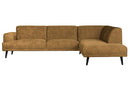 Brush Ecksofa Rechts Samt Ocker - vt Wonen