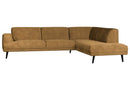 Brush Ecksofa Rechts Samt Ocker - vt Wonen