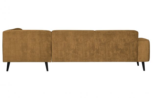 Brush Ecksofa Rechts Samt Ocker - vt Wonen