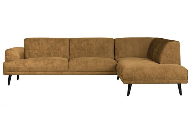 Brush Ecksofa Rechts Samt Ocker - vt Wonen
