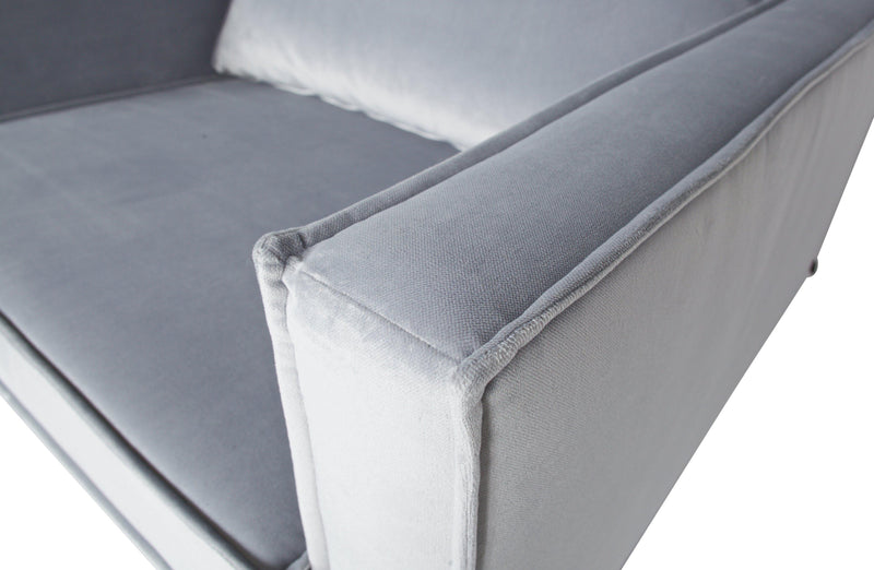 Rodeo Velvet Sessel 1,5 Sitz Hellgrau-BePureHome-My Dutch Living Room GmbH