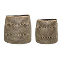 Seagreass Korb mit Muster - Set von 2-Bloomingville-My Dutch Living Room GmbH