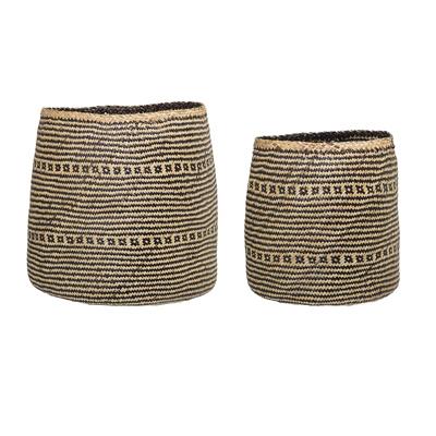 Seagreass Korb mit Muster - Set von 2-Bloomingville-My Dutch Living Room GmbH