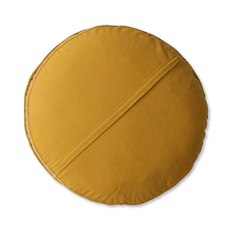 Sitzkissen Velvet gestreift Gelb/Ocker - HKliving